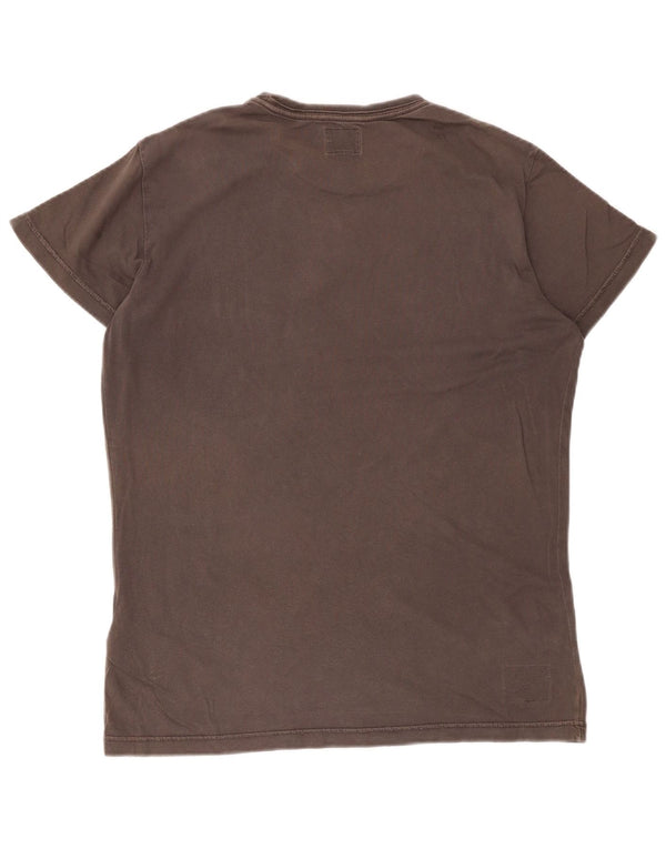 Diesel Camiseta masculina gráfica Top grande algodão cinza