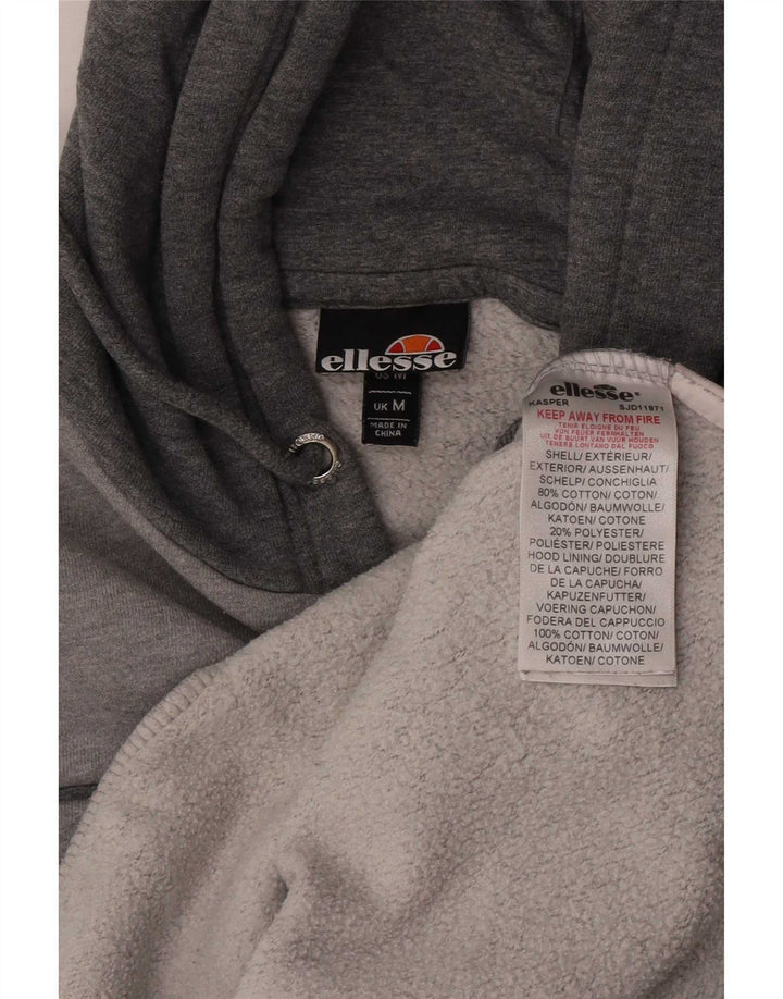 Ellesse moletom masculino com capuz cinza médio algodão