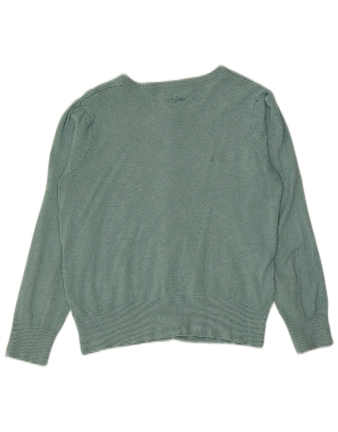 Suéter cardigã feminino Marks & Spencer UK 12 viscose verde médio
