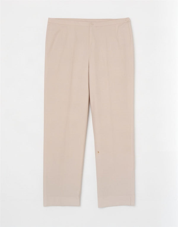 Calça feminina reta casual Marks & Spencer UK 18 XL W36 L29 branca