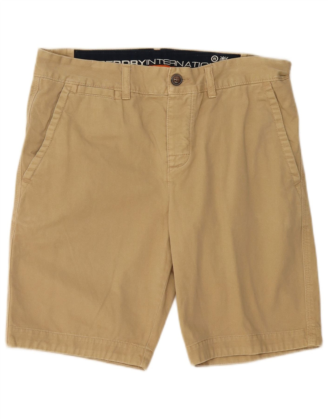 Superdry Mens Chino Shorts Médio W32 Algodão Bege