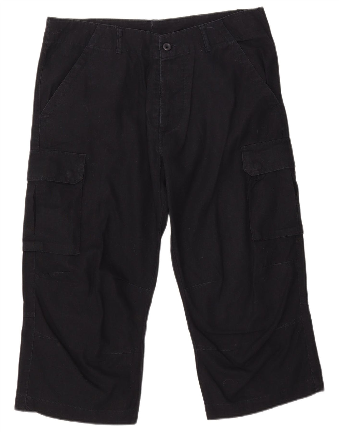 Calça Capri Cargo Reta Masculina VINTAGE W34 L21 Azul Marinho