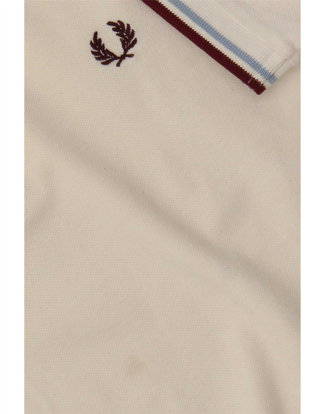 Camisa polo masculina Fred Perry grande algodão branco