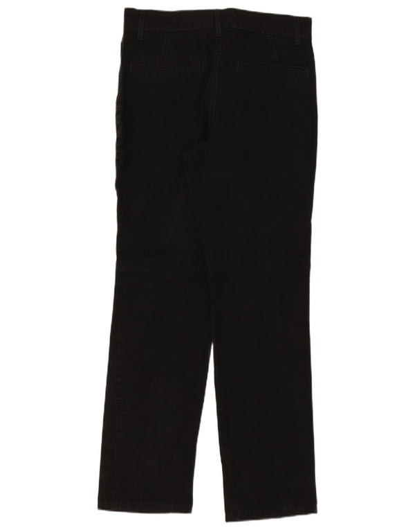 Calça feminina reta casual Marks & Spencer Reino Unido 10 pequena W30 L29 preta