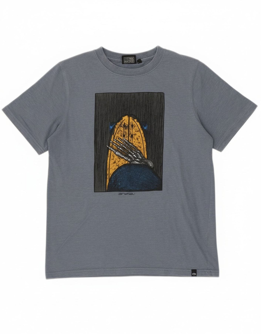 Camiseta Animal Boys Graphic Top 11-12 Anos Algodão Azul