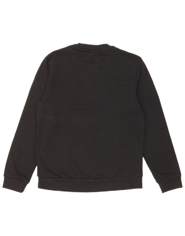 Fila moletom gráfico feminino jumper UK 10 pequeno algodão preto