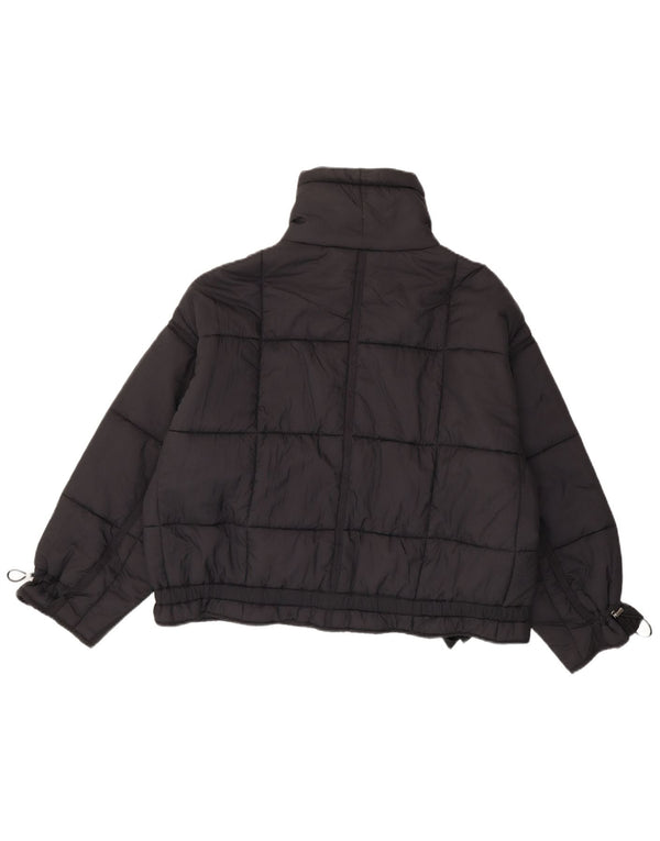 Jaqueta acolchoada oversized feminina Zara UK 14 poliamida preta média