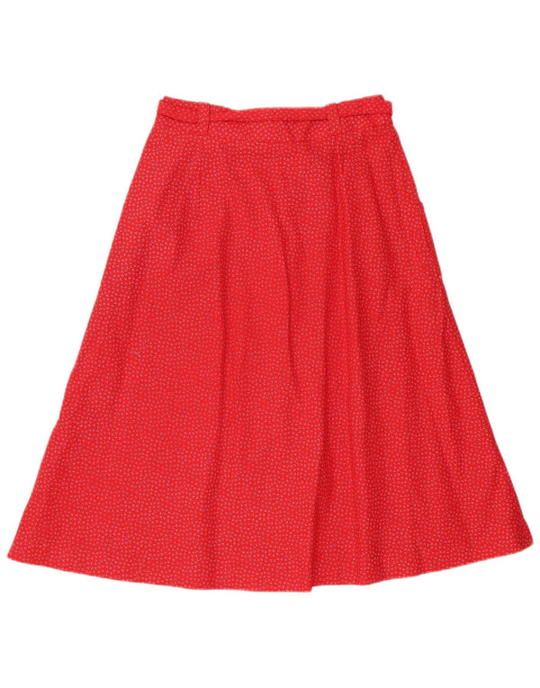 Saia vintage feminina linha A IT 42 médio W28 vermelho floral