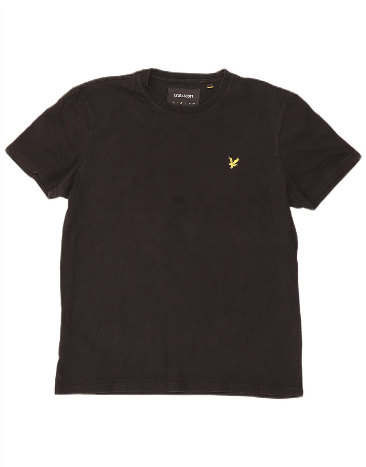 Camiseta masculina Lyle & Scott de algodão preto médio