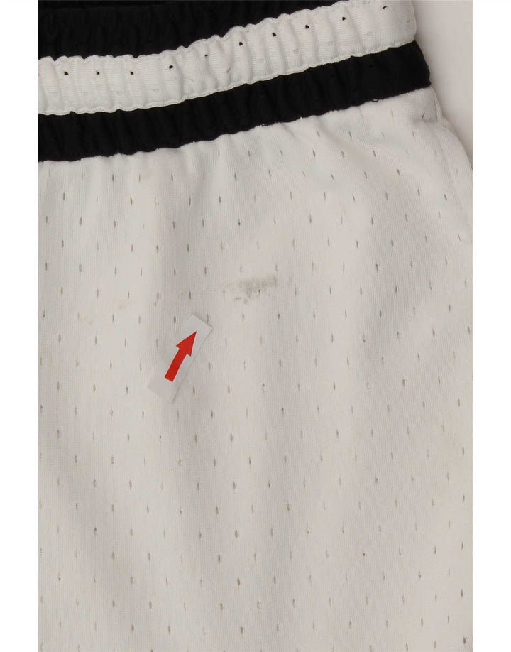 Shorts esportivos gráficos Jordan Dri Fit masculino médio branco poliéster