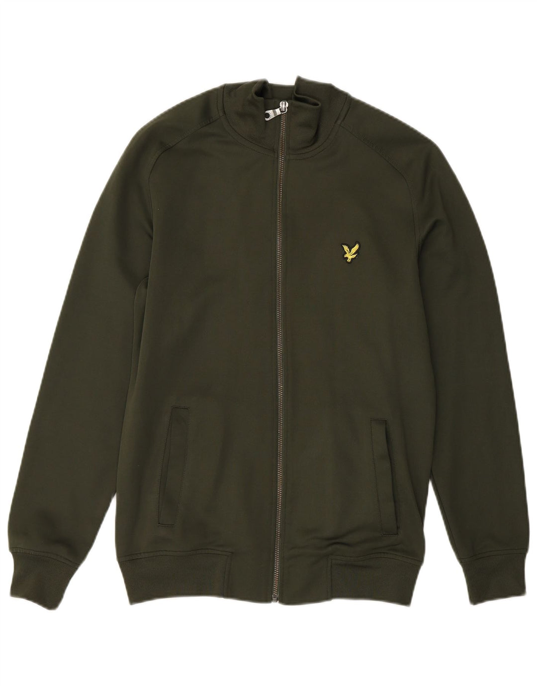 Jaqueta feminina de treino LYLE & SCOTT Reino Unido 6 XS cáqui poliéster