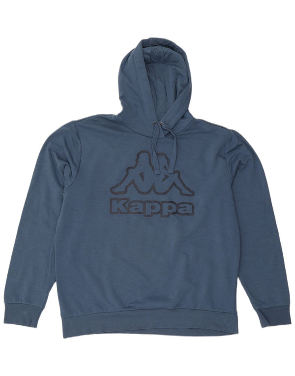 Kappa Mens Graphic Hoodie Jumper XL Azul Algodão