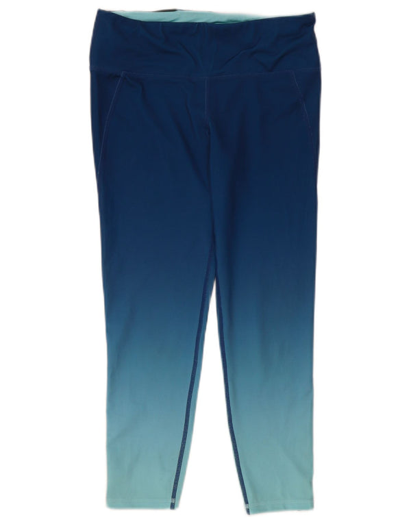 Leggings femininas Gap UK 10 poliéster colorblock azul pequeno