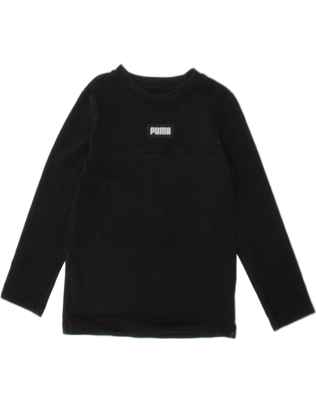 PUMA Girls Top Long Sleeve 7-8 Years Black Cotton Vintage Puma and Second-Hand Puma from Messina Hembry 
