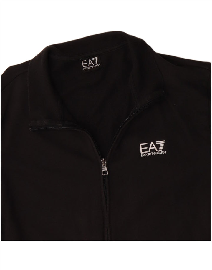 Emporio Armani Mens Treino Top Jaqueta Médio Algodão Preto