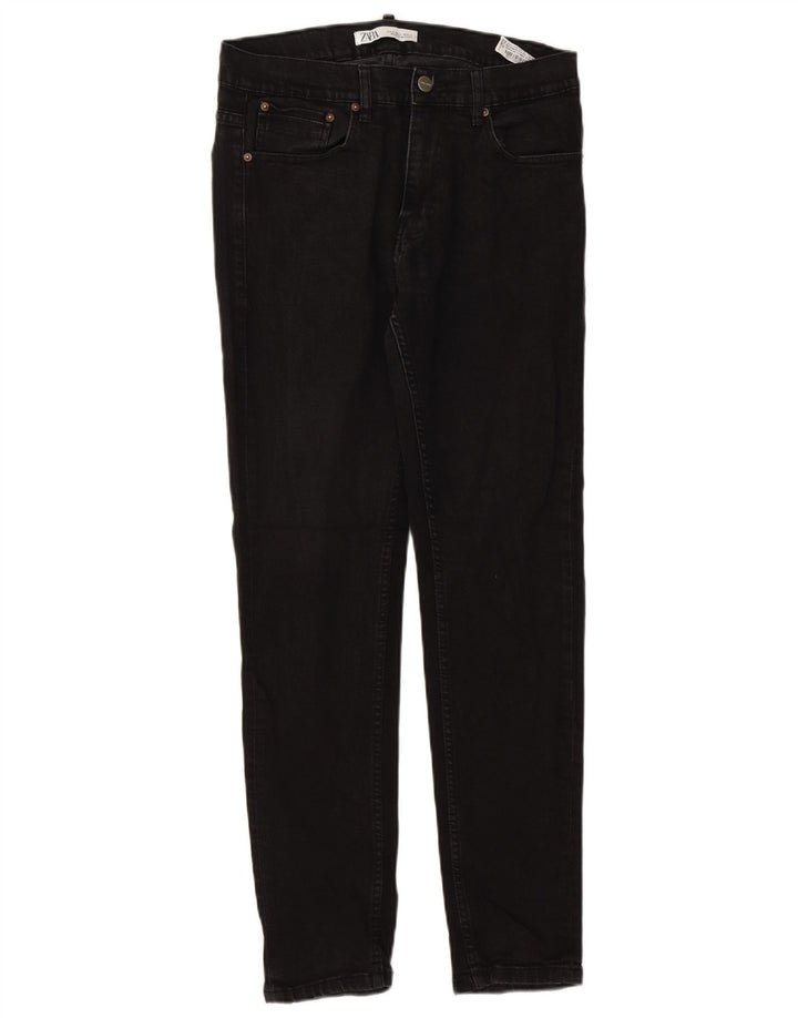 Calça jeans skinny feminina Zara W32 L30 algodão preto