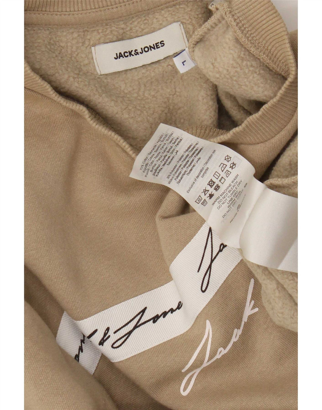 Jack & Jones moletom masculino com ajuste regular e moletom grande de algodão marrom