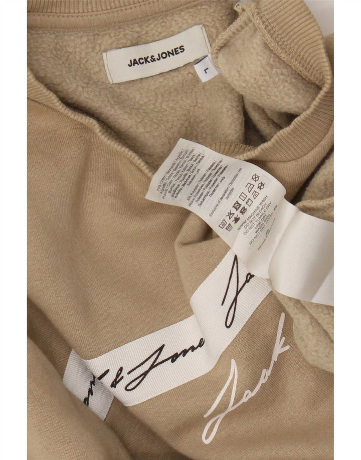 Jack & Jones moletom masculino com ajuste regular e moletom grande de algodão marrom