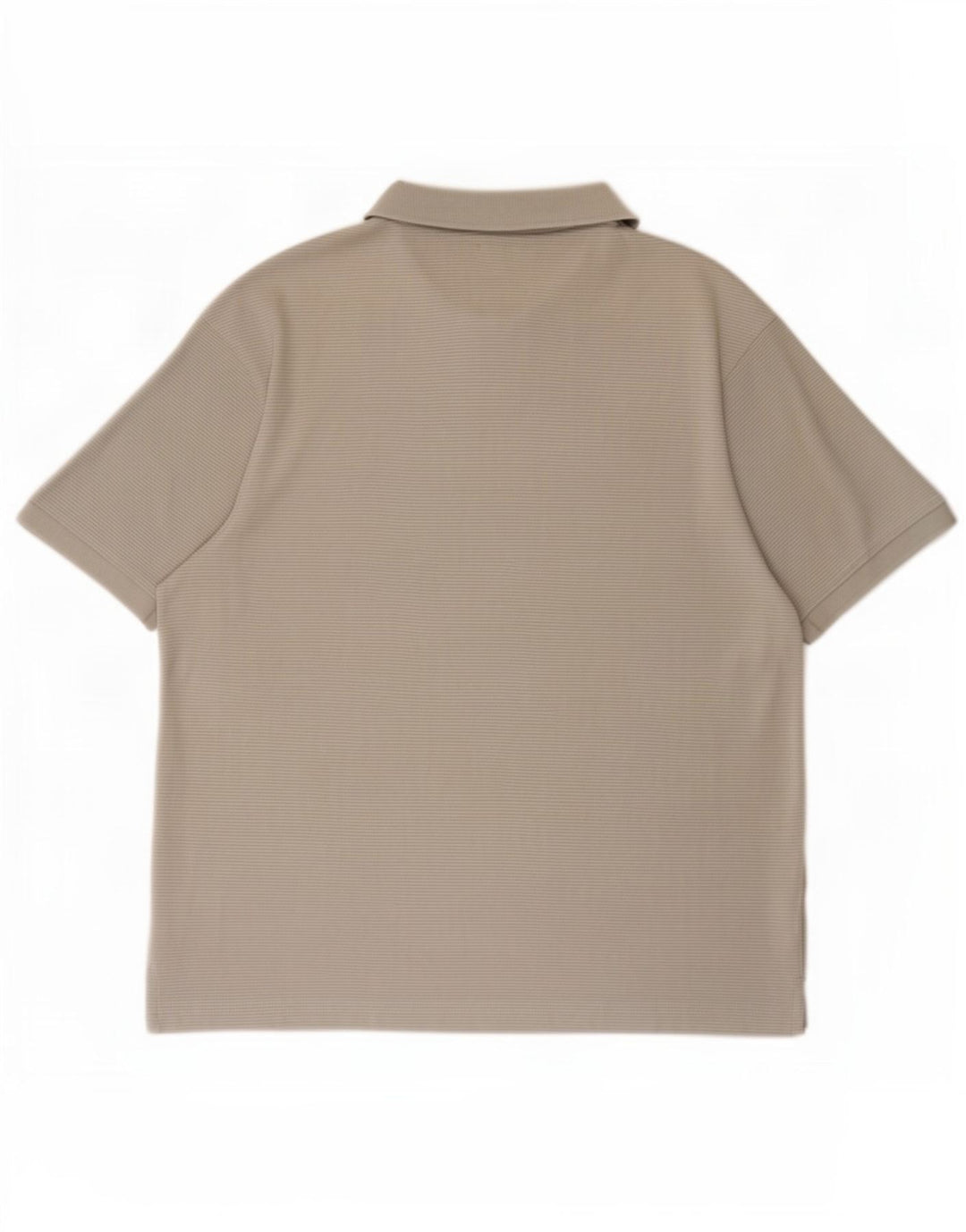 Camisa polo masculina Zara grande algodão listrado cinza
