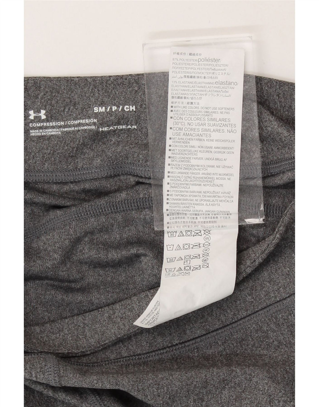 Under Armour Womens Heat Gear Capri Leggings UK 8 Pequeno Poliéster Cinza
