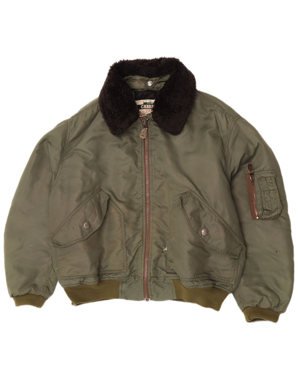 Jaqueta bomber masculina Carrera UK 40 grande cáqui colorblock poliamida