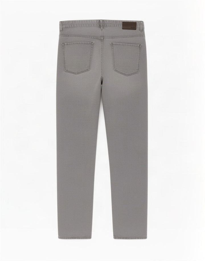 Hugo Boss Mens Straight Jeans W36 L34 Cinza Algodão