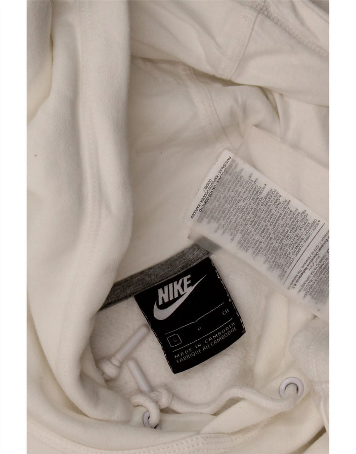 Nike Mens Hoodie Jumper Pequeno Algodão Branco