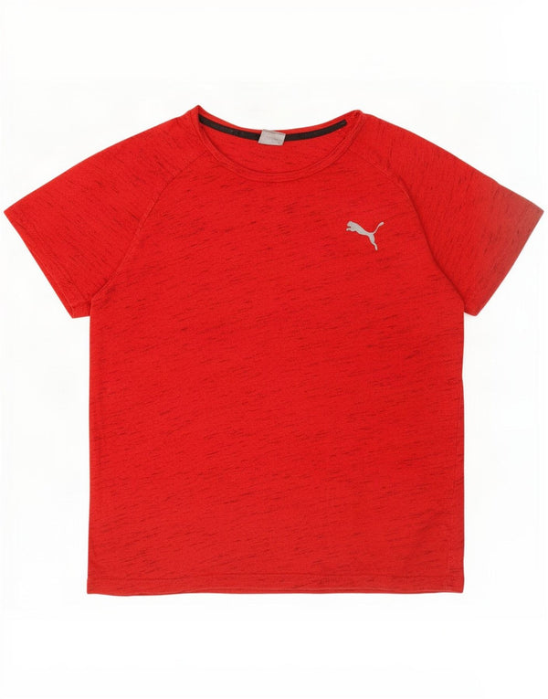 Camiseta masculina Puma Top XL algodão manchado vermelho