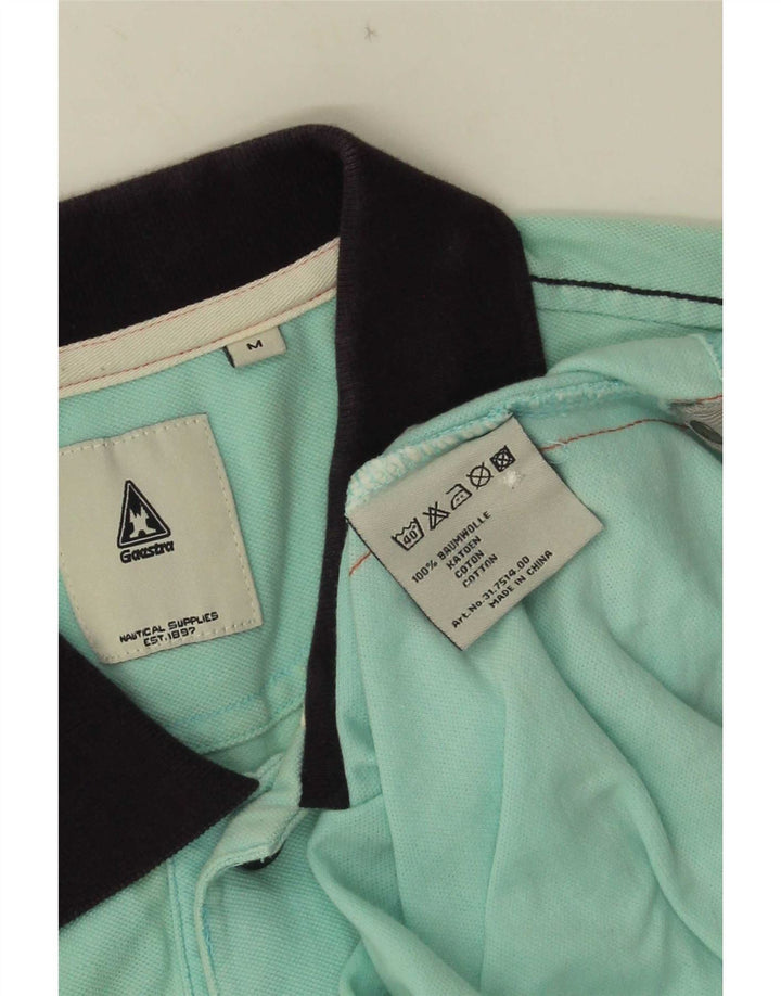 Camisa polo masculina gráfica Gaastra médio azul colorblock algodão