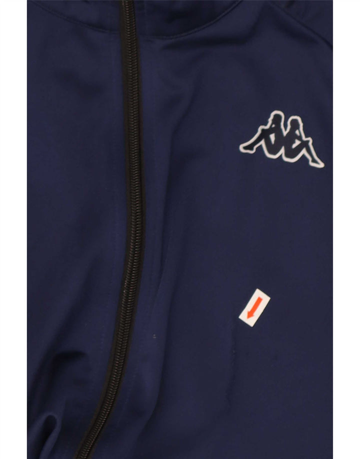 Jaqueta Kappa masculina com agasalho gráfico médio azul marinho bloco colorido
