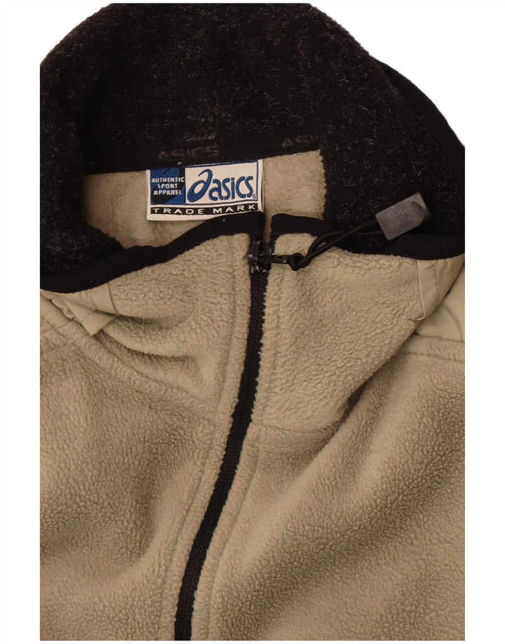 Jaqueta de lã masculina Asics UK 44 2XL cáqui colorblock