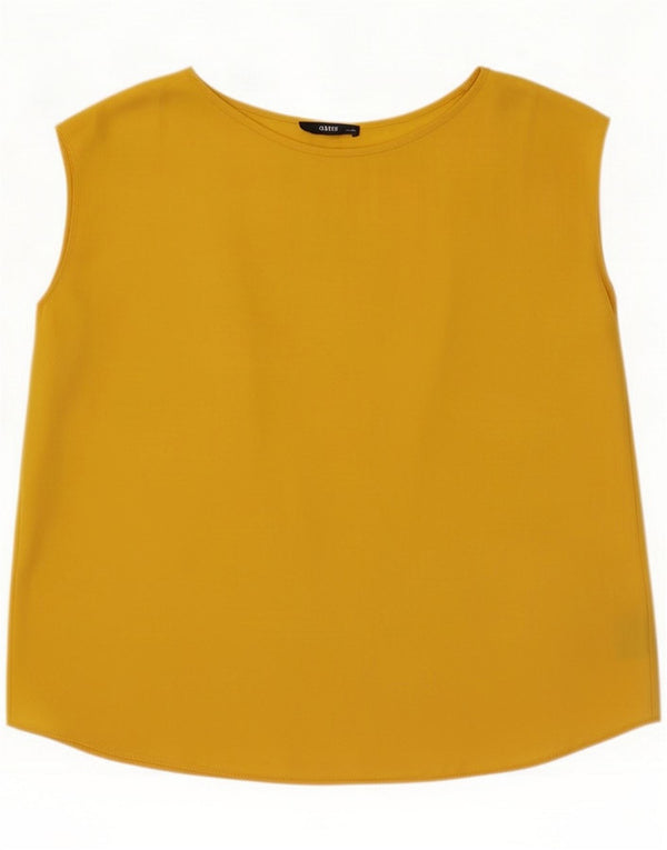 Blusa feminina Oasis UK 14 grande poliéster amarelo