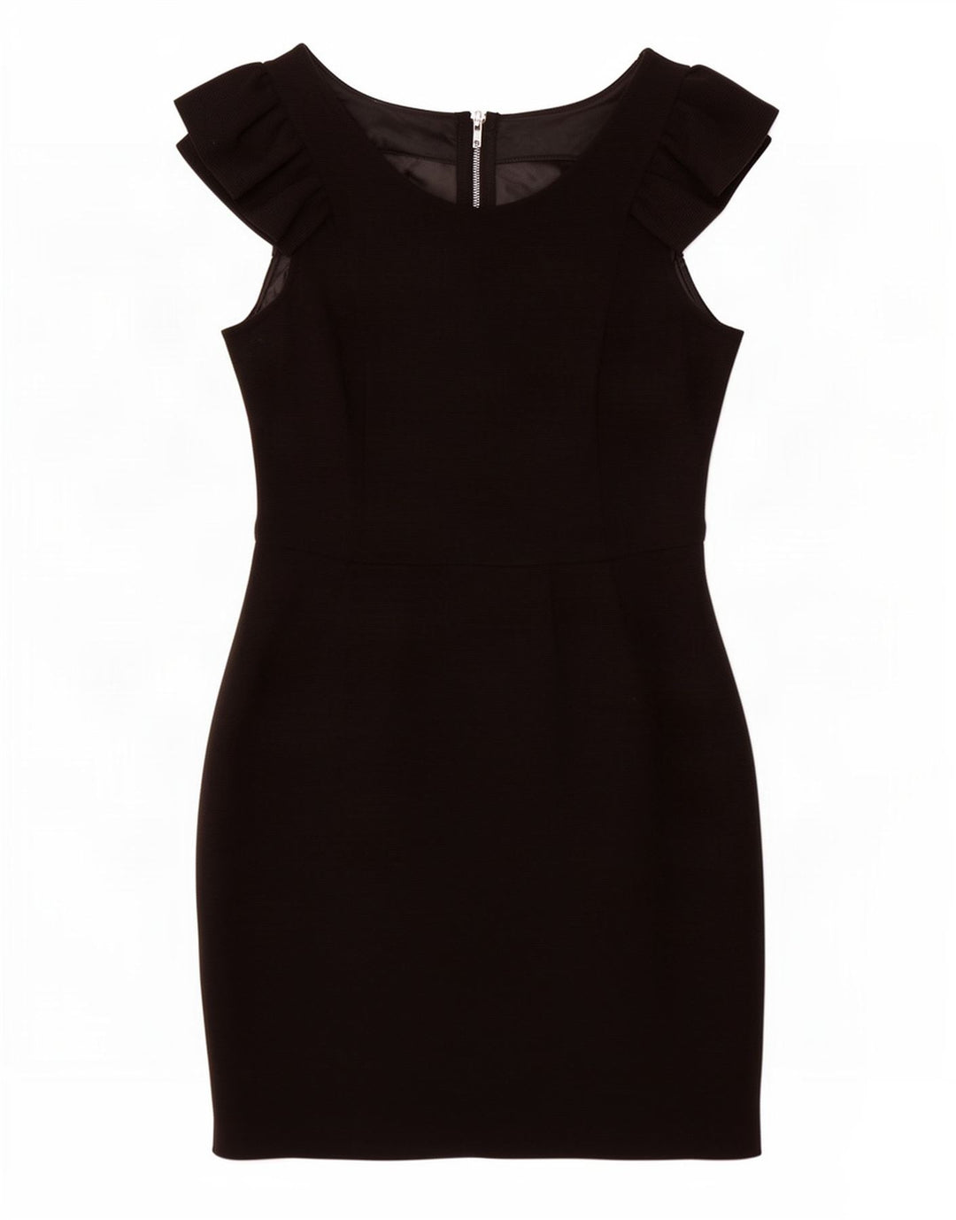 Vestido feminino sem mangas Warehouse UK 12 poliéster preto médio