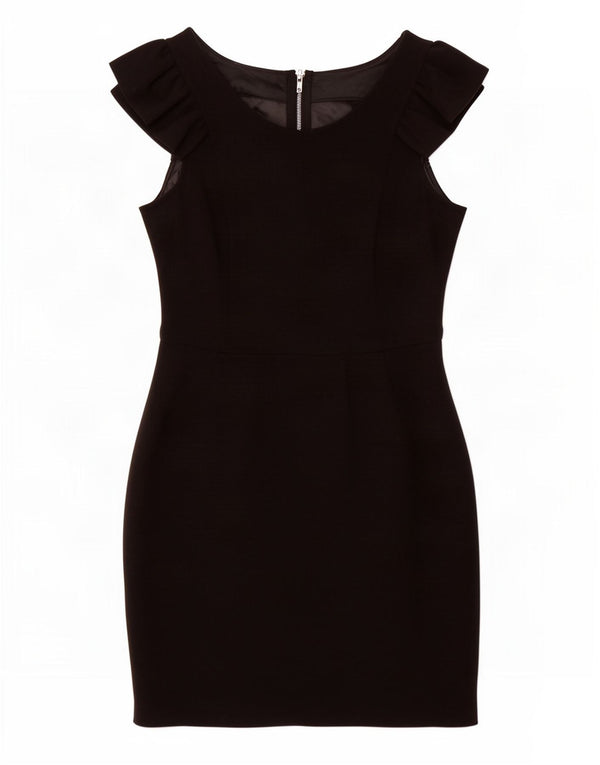 Vestido feminino sem mangas Warehouse UK 12 poliéster preto médio