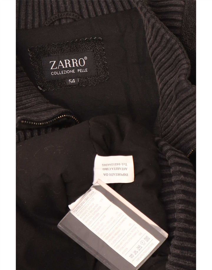 Jaqueta de couro masculina Zarro IT 54 2XL preta
