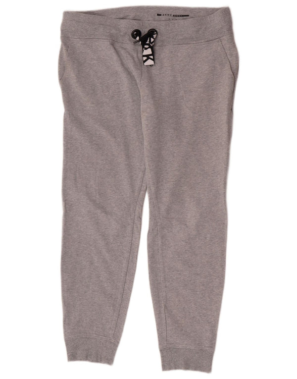 Dkny Womens Tracksuit Trousers Joggers UK 14 Medium Grey Flecked Sports