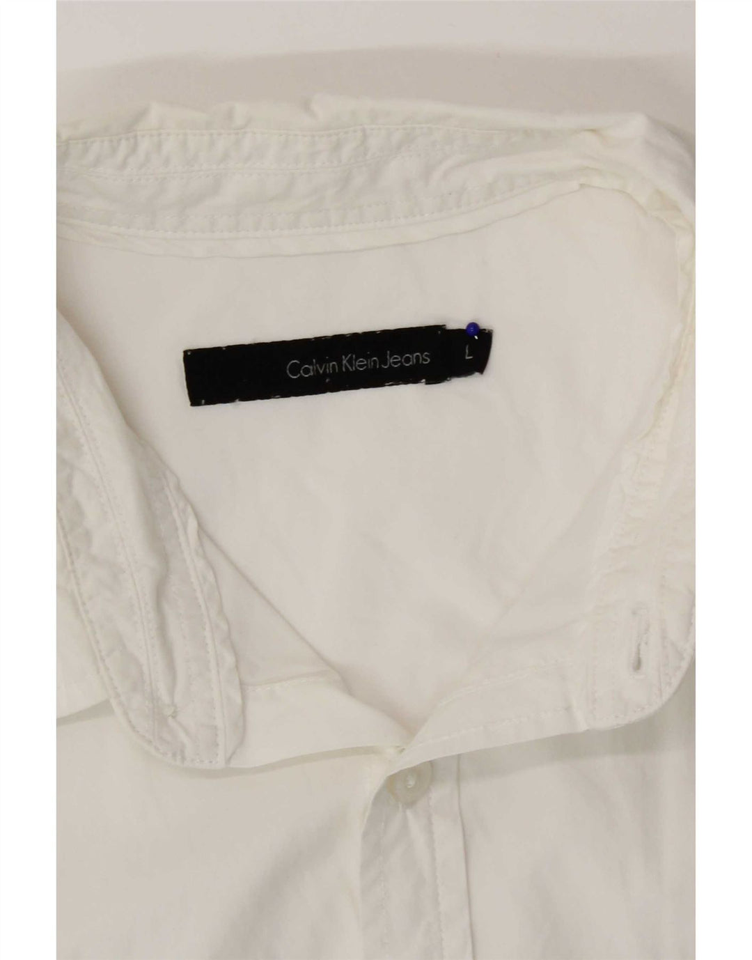 Camisa masculina de manga curta Calvin Klein Jeans grande branca