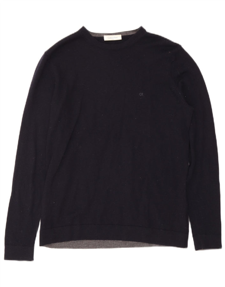 Calvin Klein Masculino Pequeno Lã Azul Marinho