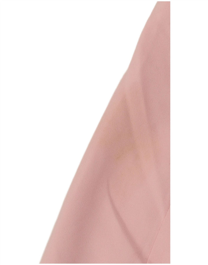 Jaqueta blazer feminina Zara com 2 botões Reino Unido 14 poliéster rosa médio