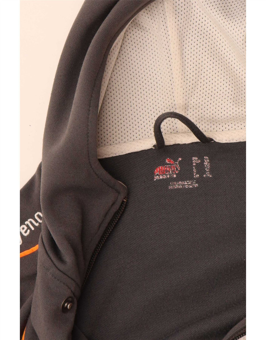 Suéter Puma Boys Zip Hoodie 12-13 anos cinza poliéster
