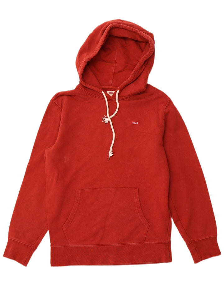 LEVI'S Mens Standard Fit Hoodie Jumper Pequeno Algodão Vermelho