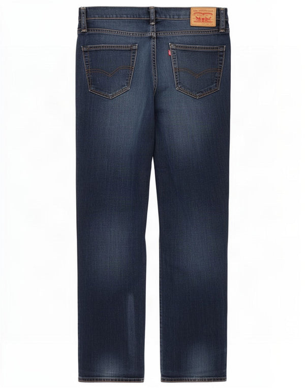 Levi's Masculino 519 Straight Jeans W34 L32 Azul Marinho Algodão
