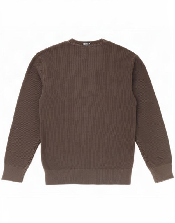 Zara Suéter masculino com gola redonda grande algodão cinza