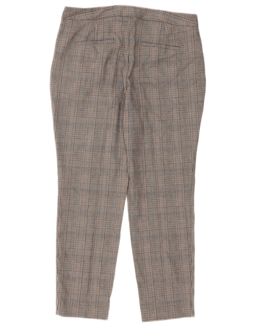 Zara Calça Chino Feminina Slim EU 40 Médio W30 L27 Cinza Houndstooth
