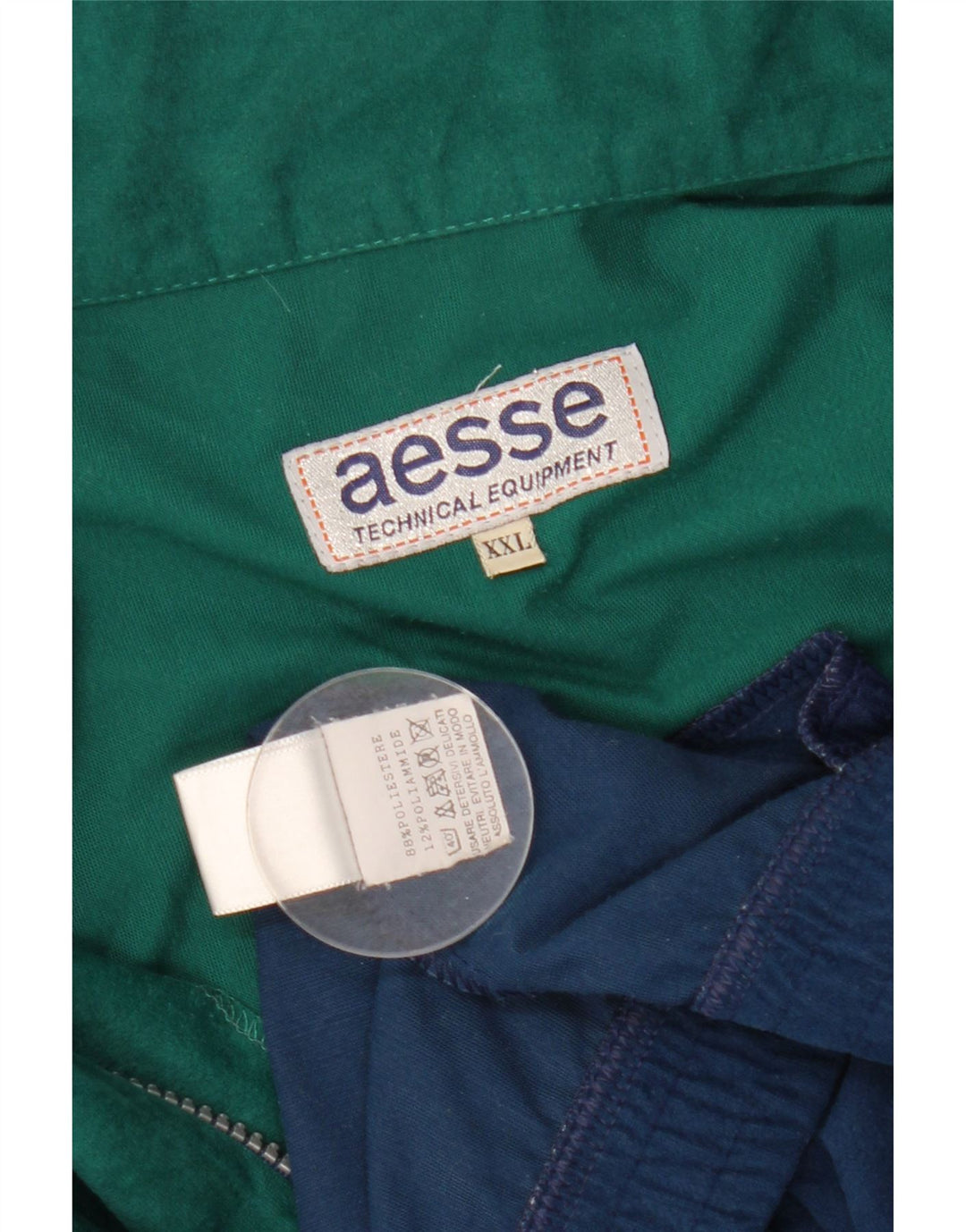 Jaqueta masculina de veludo Aesse 2XL azul marinho Colourblock poliéster