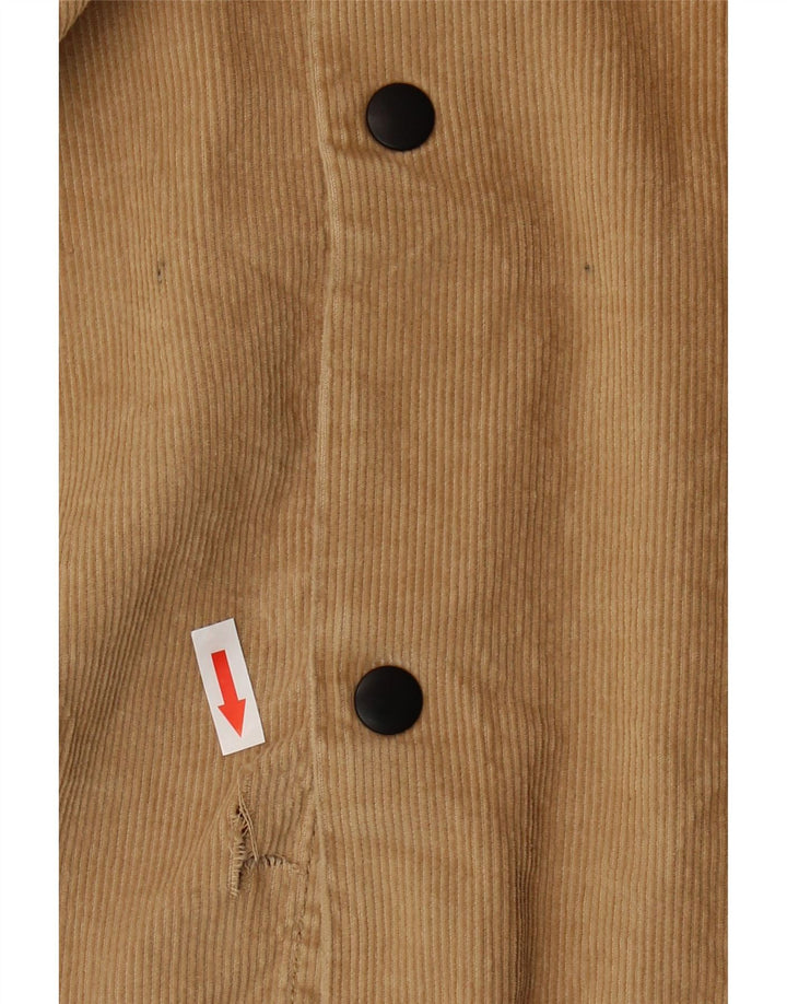 Camisa masculina de veludo Jack & Jones algodão bege médio