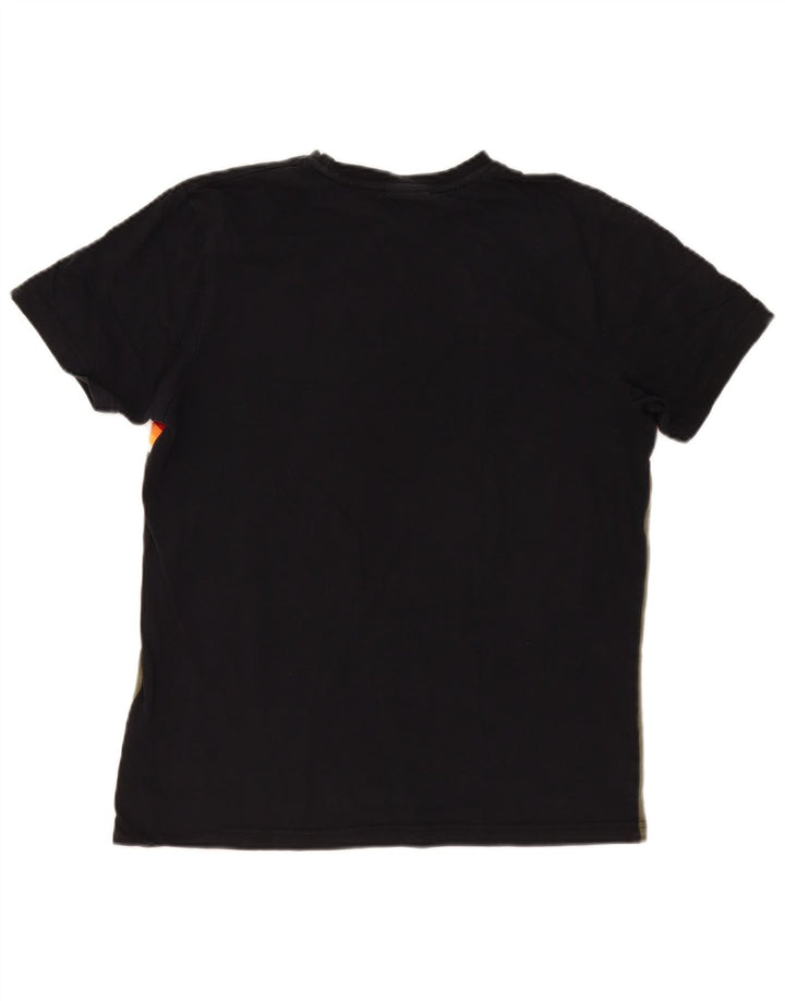 Ellesse Camiseta masculina gráfica Top médio cáqui algodão colorblock
