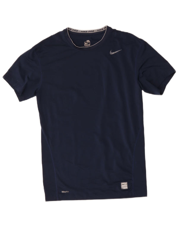 Camiseta Nike Meninos Top 14-15 Anos 2XL Azul Marinho Poliéster