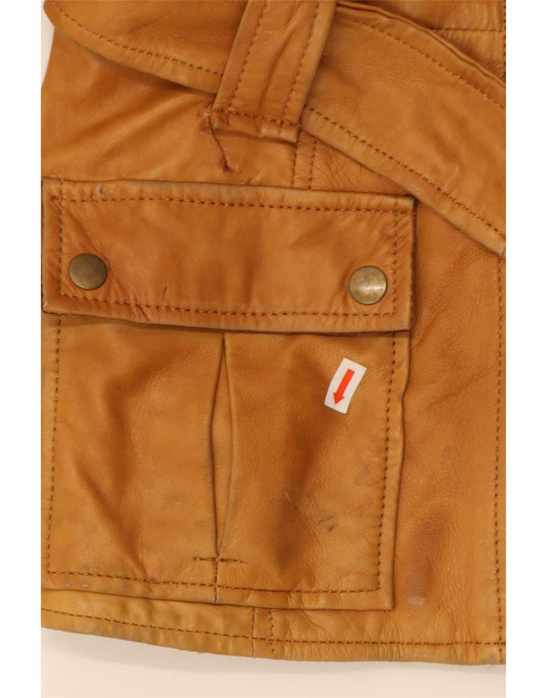 Jaqueta de couro feminina Zara Reino Unido 18 XL Bege