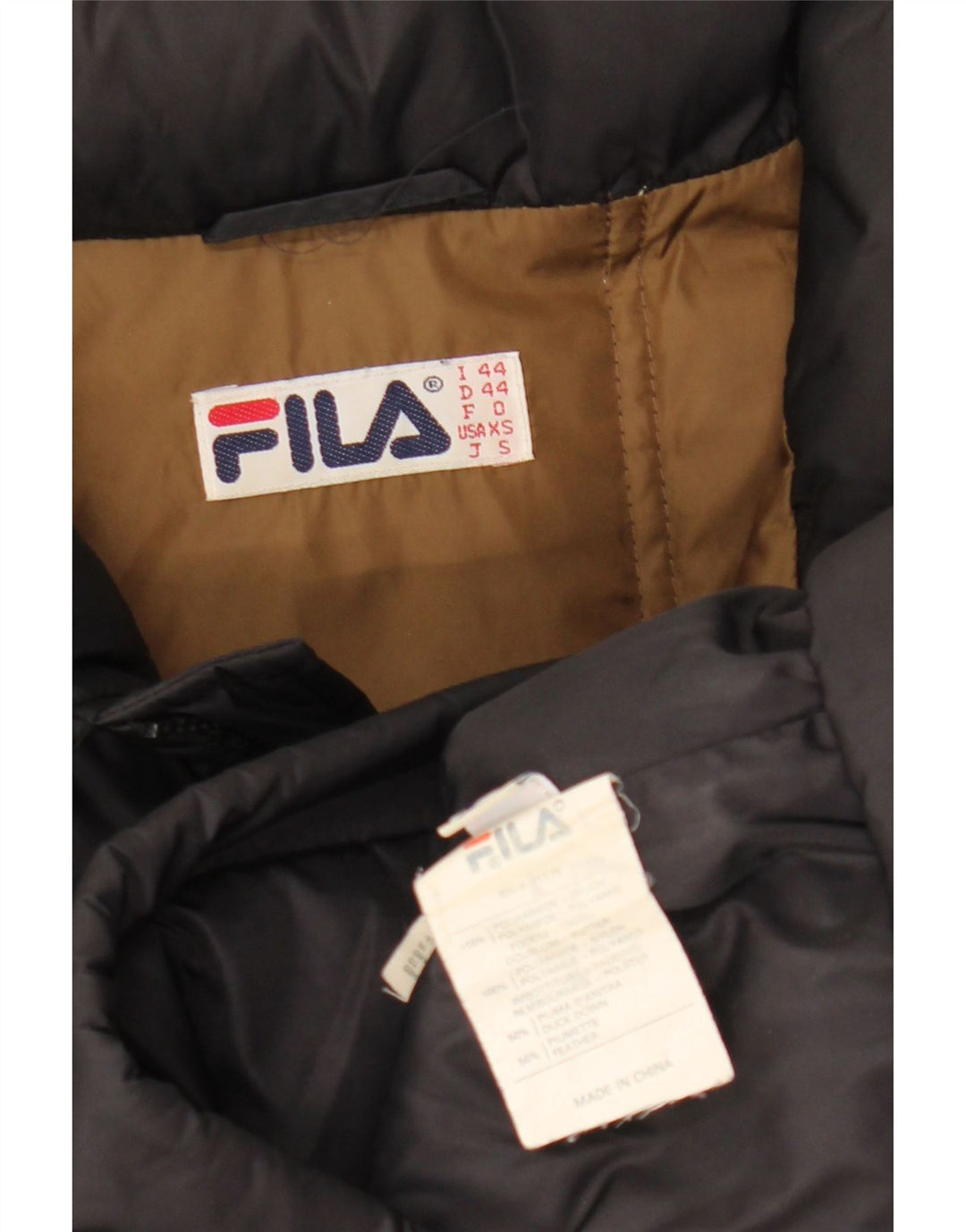 Jaqueta masculina FILA com capuz solto e acolchoado IT 44 XS preto